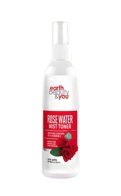 Earth Beauty & You Rose Water With Vitamin C Mist Toner-120 ml - Image 1