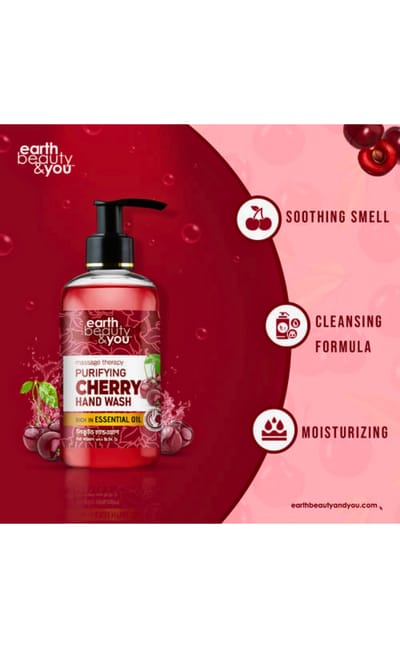 Earth Beauty & You Purifying Cherry Hand Wash - Image 3