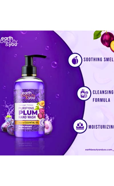 Earth Beauty & You Purifying Plum Hand Wash -370 ml - Image 3