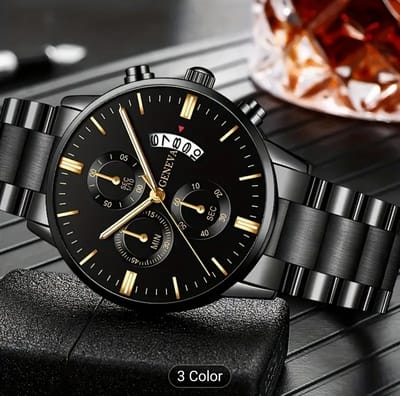 Suitable To Relax The Look Requirements] 1pc Men's Stainless Steel Quartz Wrist Watch Business Popular Watch