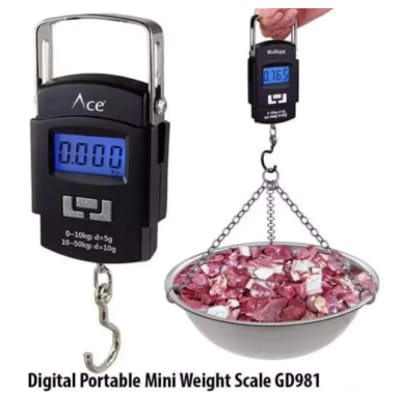 Portable Electronic Weight Scale - Black
