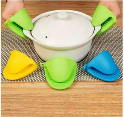 2PC Grip Oven Pot Holder Baking BBQ Cook Tools Mini Kitchen Non-slip Heat Resistant Oven Mitts Silicone Glove