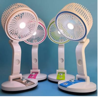 New Rechargeable Folding Table Fan with Led Light -Table Fans -Sara Collection Zone