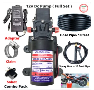 12V DC 100W High-Pressure Water Pump – Perfect for Garden Irrigation & Vehicle Cleaning