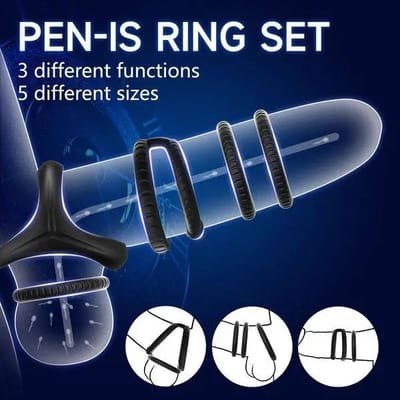 Premium Silicone Combination Cock Ring for Men - Image 1
