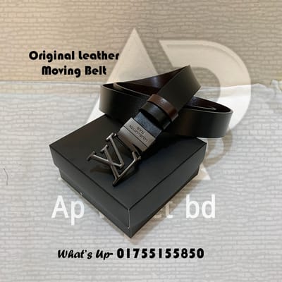 Louis Vuitton Original Leather Moving Belt 2 side used With Box