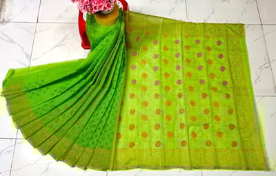 হাফ সিল্ক শাড়ি - Image 1