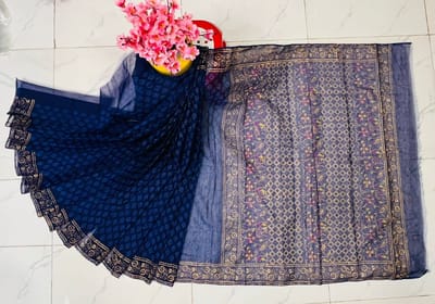 হাফ সিল্ক শাড়ি - Image 4