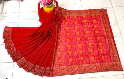 হাফ সিল্ক শাড়ি - Image 5