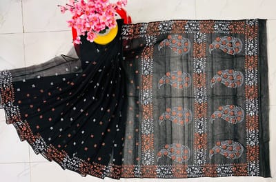 হাফ সিল্ক শাড়ি - Image 8