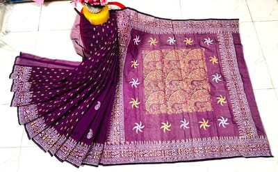 হাফ সিল্ক শাড়ি - Image 13