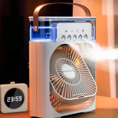 Portable Air Conditioner Air Cooler Fan For Room Mini Evaporative Colors Cooler Light AC Fan