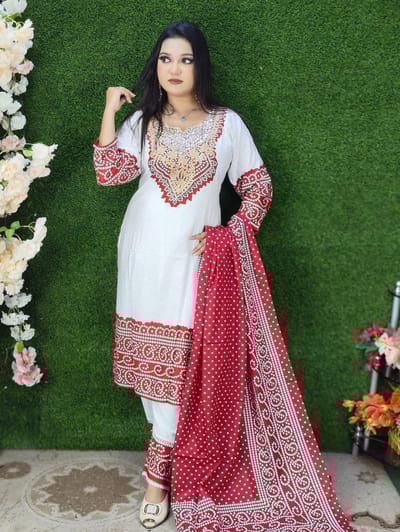 রেডিমেড গাড়ারা থ্রি পিস - Image 1