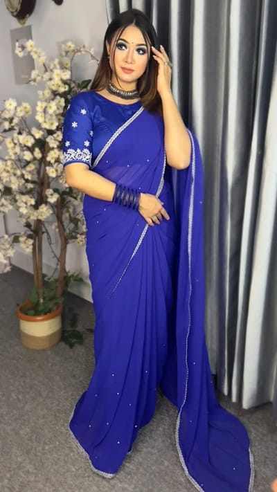 প্রিমিয়াম জর্জেট শাড়ি - Image 1