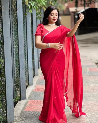 প্রিমিয়াম জর্জেট শাড়ি - Image 3