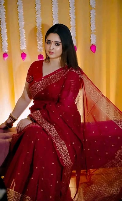 প্রিমিয়াম মানের সেমি মসলিন শাড়ি - Image 4