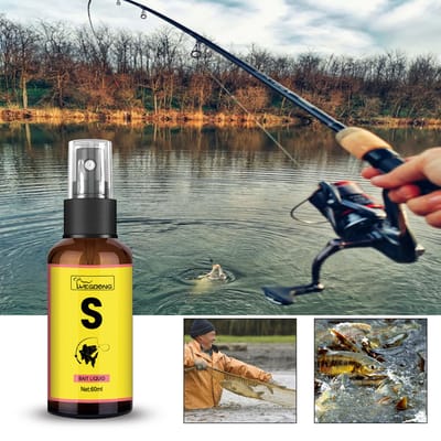 Yegbong Fishing Bait Liquid Neural Inducer - Quick Hooking Formula, Ideal for Multiple Fish Species, 60ML with Spray Applicator