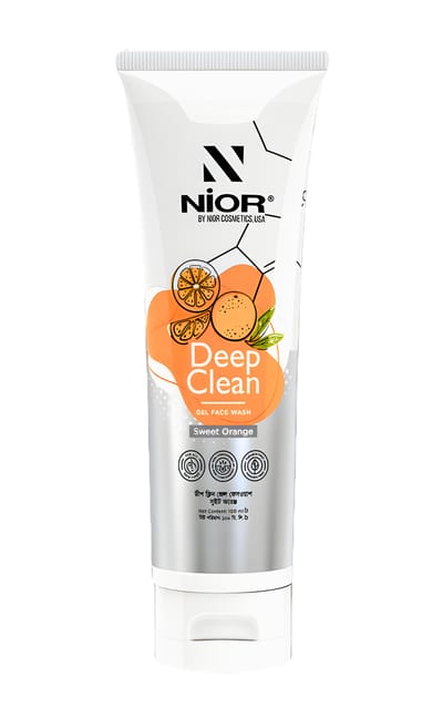 Nior Deep Clean Gel Face Wash Sweet Orange 100ml - Image 1