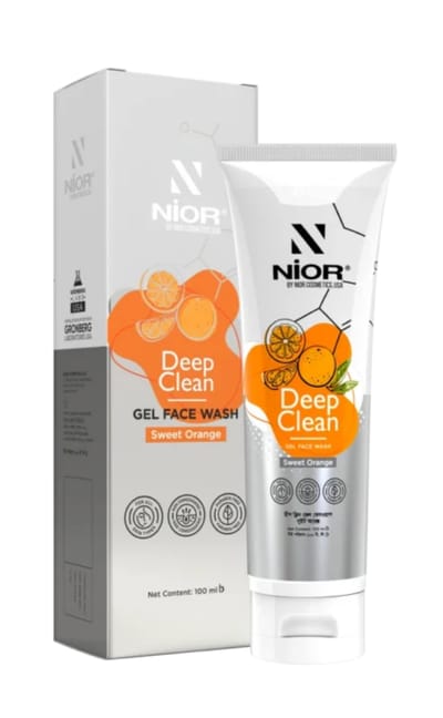 Nior Deep Clean Gel Face Wash Sweet Orange 100ml - Image 4