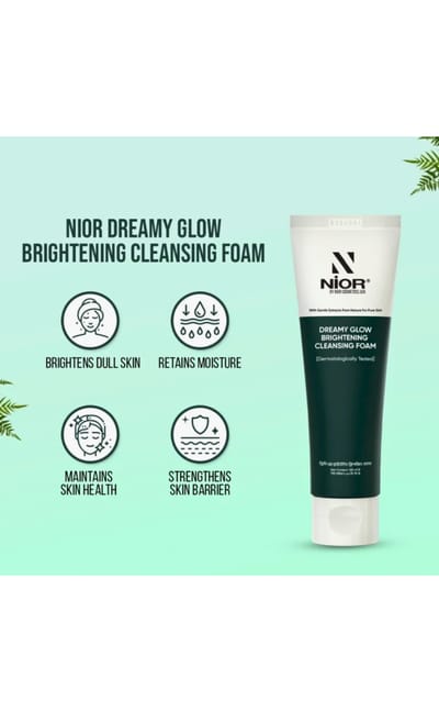 Nior Dreamy Glow Brightening Cleansing Foam 120ml - Image 2