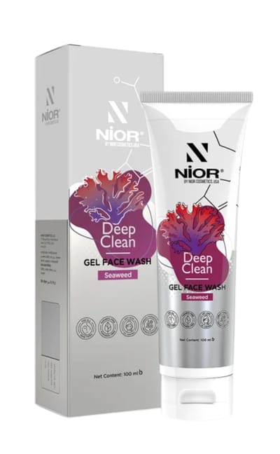 NIOR Deep Clean Gel Face Wash Seaweed 100ml - Image 4