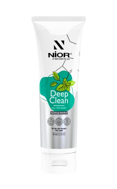 Nior Deep Clean Gel Face Wash Soothing Menthol 100ml - Image 1