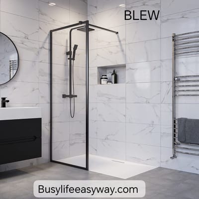 Black Shower Glass Partition