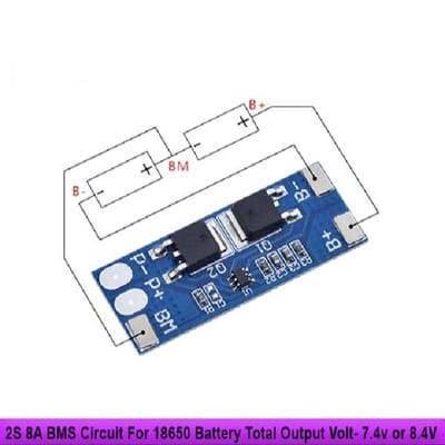 2s  8.4v basic bms circuit 8A