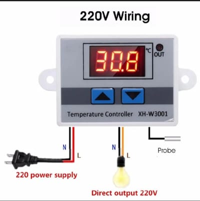 XH-W3001 Digital Temperature Controller LED Display Thermometer Controller Supply AC220V Using Egg Incubator Equivalent W1209 XH-M452 XM-18