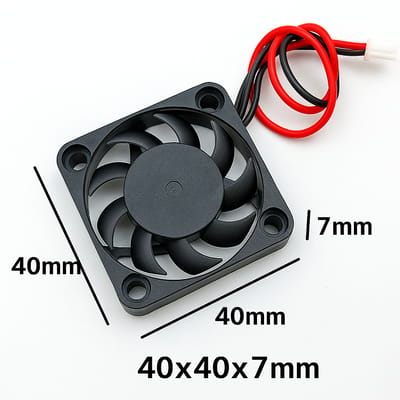 5V 0.08A Brushless DC Cooling Fan | 40mm x 40mm x 7mm with Connector