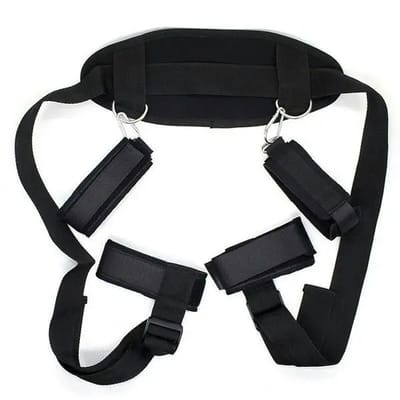 Adjustable BDSM Position Restraint Strap with Neck & Leg Support - Image 4