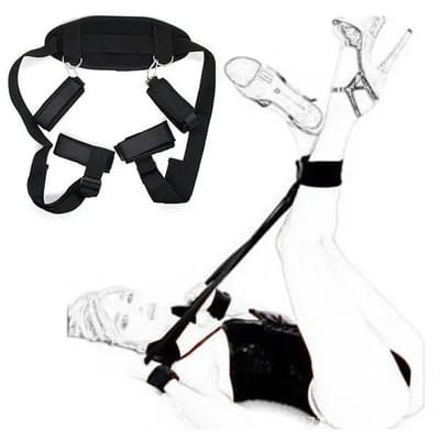 Adjustable BDSM Position Restraint Strap with Neck & Leg Support - Image 5