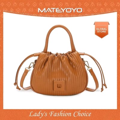 👜MATEYOYO Women Shoulder Bag Soft PU Bags Drawstring Bag Fashion