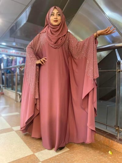 Abaya Borka with Hijab - Image 3