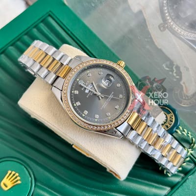 Rolex Day Date || Dual Tone || Grey Dial || Rolex Mid Size Box