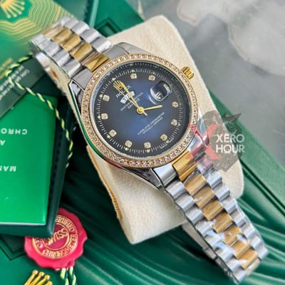 Rolex Day Date || Dual Tone Blue || AA+ || Rolex Box Single