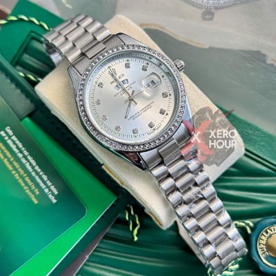 Rolex Day Date || Pearl White || AA+ || Rolex Box Single