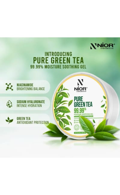 Nior Pure Green Tea 99.99% Moisture Soothing Gel 300ml - Image 3