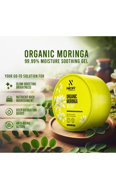 Nior Organic Moringa 99.99% Moisture Soothing Gel 300ml - Image 2
