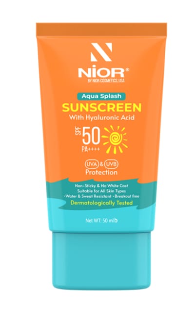 Nior Aqua Splash Sunscreen SPF 50 PA++++ 50ml - Image 1