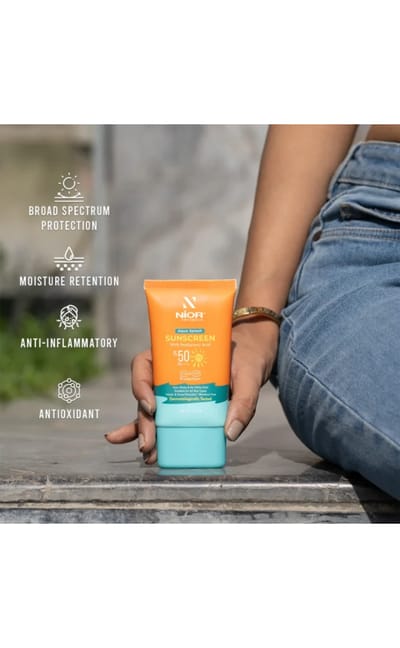 Nior Aqua Splash Sunscreen SPF 50 PA++++ 50ml - Image 6