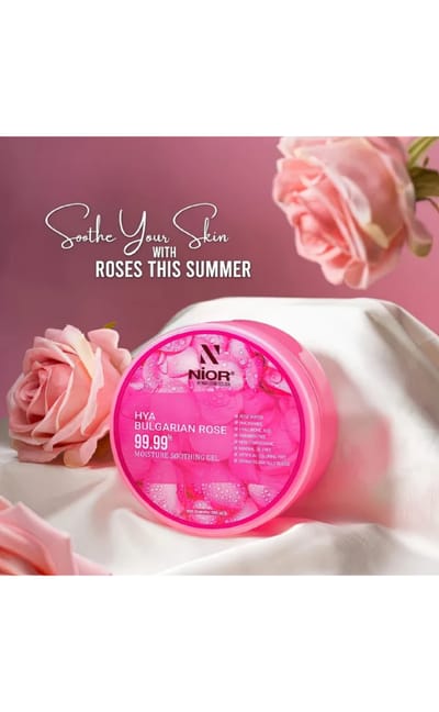 Nior Hya Bulgarian Rose 99.99% Moisture Soothing Gel 300ml - Image 5