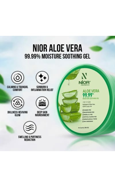 Nior Aloe Vera 99.99% Moisture Soothing Gel 300ml - Image 2