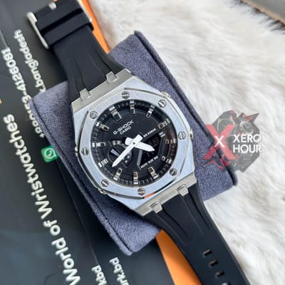 G shock || AAA Grade || All dial Functional || Silver Black