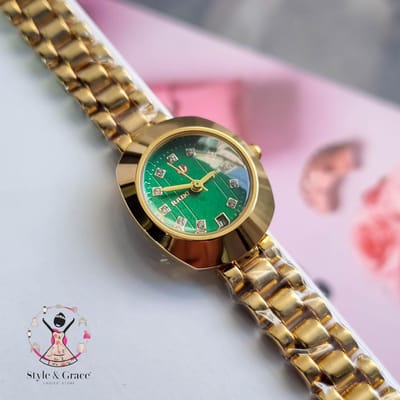 Rado GOLD With Green Dial with Stone