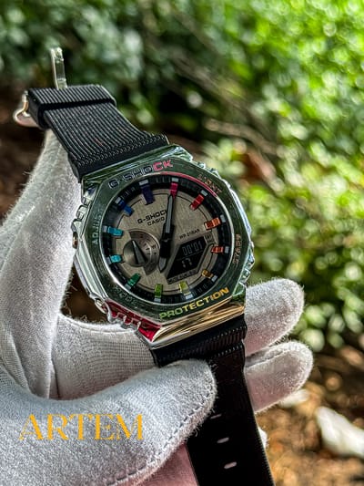 Casio G-Shock Metal Rainbow number hands Semi AAA