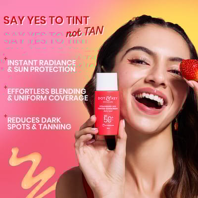 Strawberry Dew Tinted Sunscreen SPF 50+ PA++++ : Porcelain - Image 3