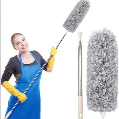 Adjustable Soft Microfiber Feather Duster Anti Static Dust Extend Handle Household Dusting Brush Cleaning Tools
