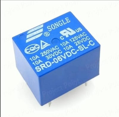 6V Relay Switch DC 6V Relay 5 Pin 10A SRD-06VDC-SL-C PCB Mount Power Relay Switches 220V 10A
