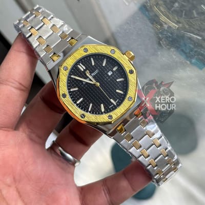 Audemars Piguet || Royal Oak || Dual Tone || Sunflower Gold Black Dial